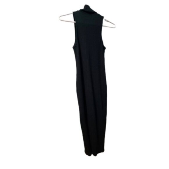 ZARA Ladies Sleeveless Ribbed Turtleneck Knit Sweater Maxi Dress Small - Picture 4 of 11